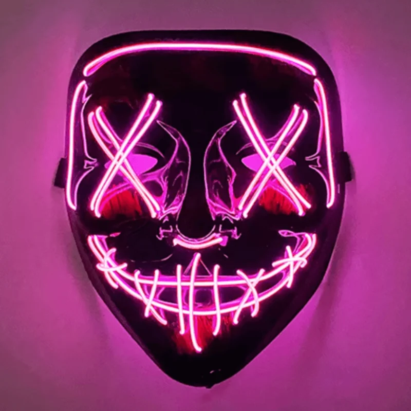 X leuchtende Maske Einfarbig