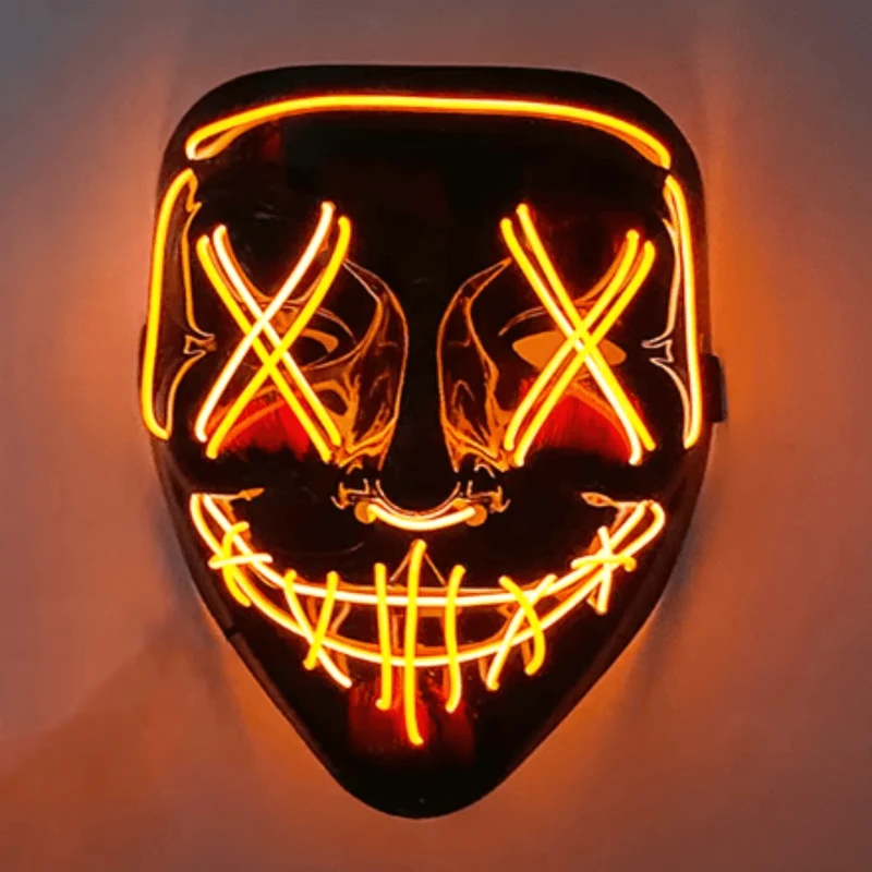 X leuchtende Maske Einfarbig