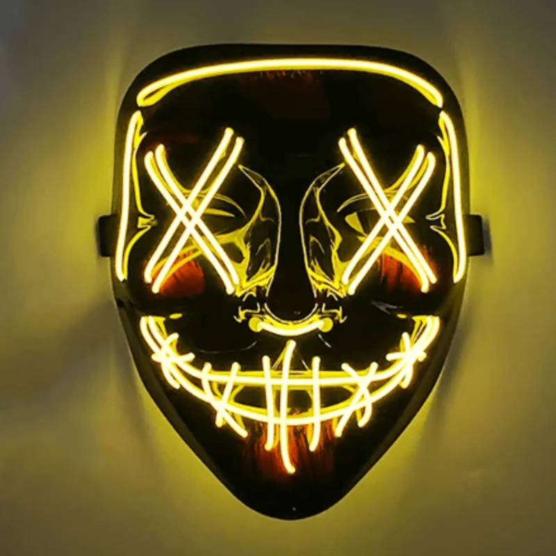 X leuchtende Maske Einfarbig