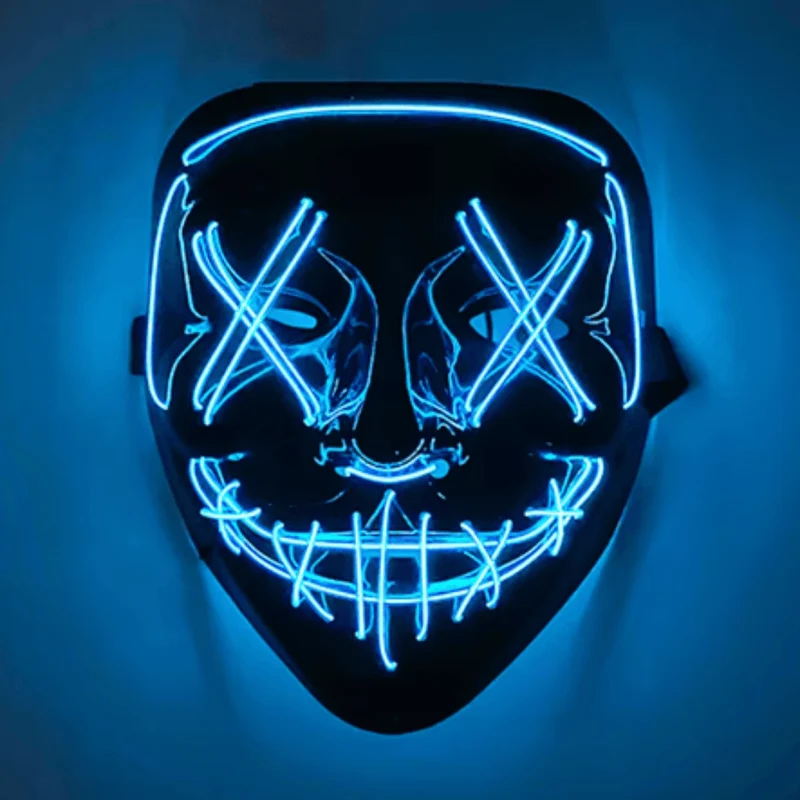 X leuchtende Maske Einfarbig