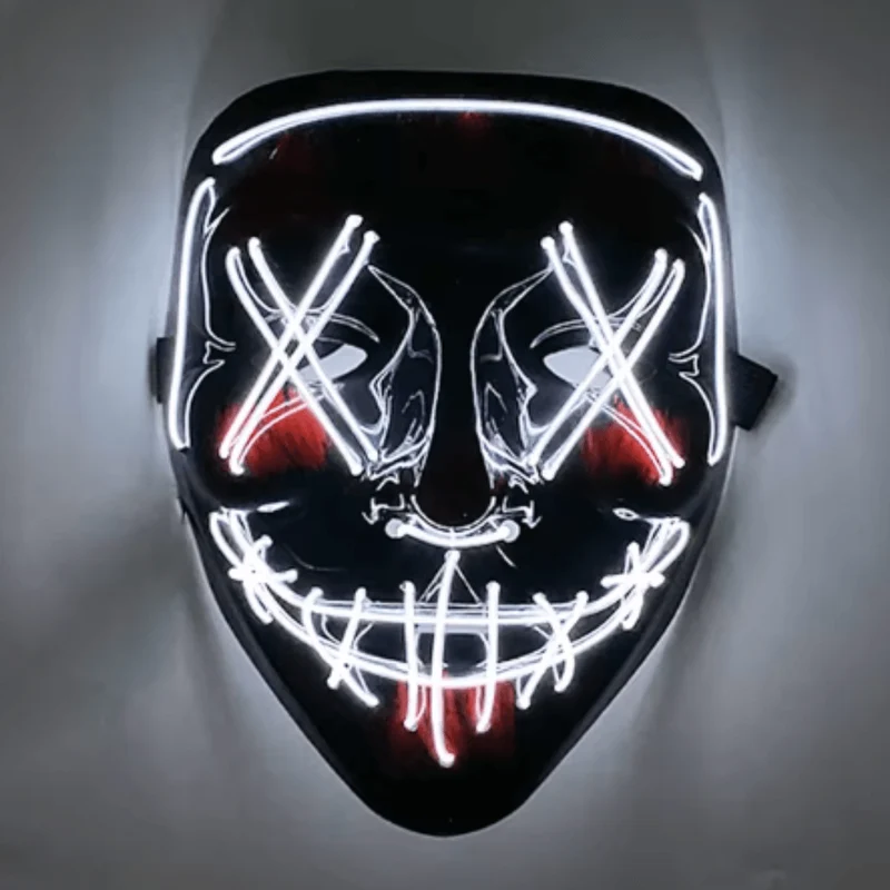 X leuchtende Maske Einfarbig