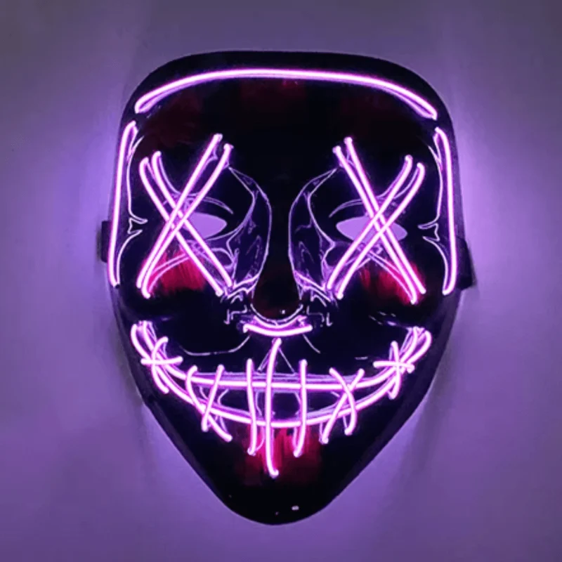 X leuchtende Maske Einfarbig