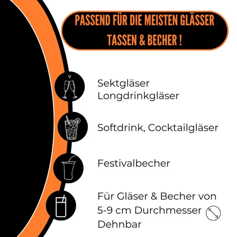 Türsteher für dein Getränk EINWEG Schwarz