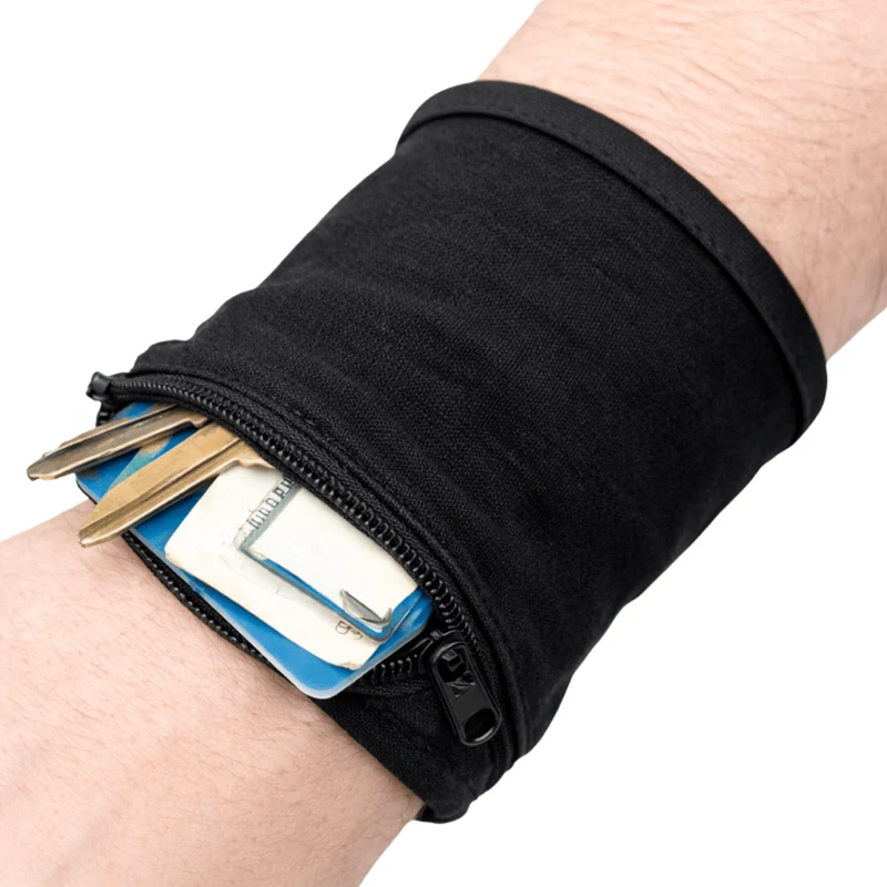 Sportband mit verschließbarem Fach
