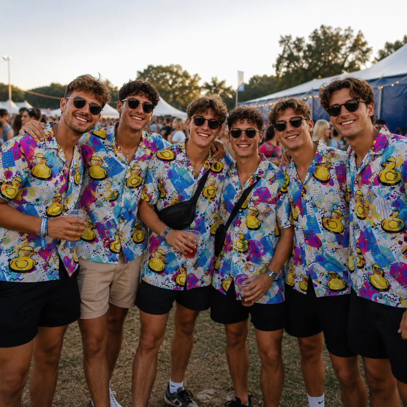 Festival Hemd Herren Duck Party
