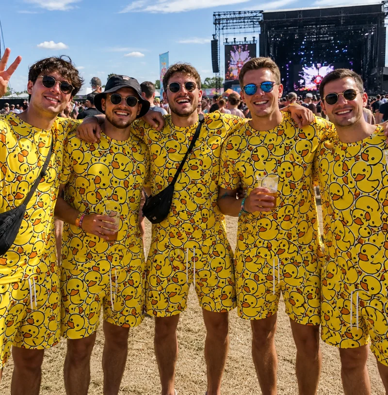 Festival Outfit THE DUCK T-Shirt 2-teilig