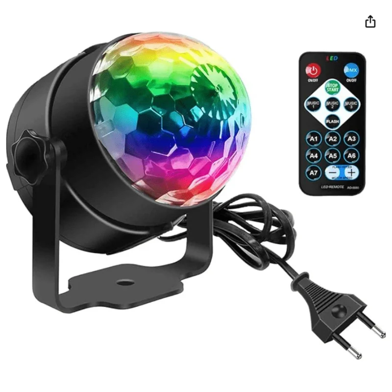 RGB Partylampe mit Musiksteuerung & Fernbedienung