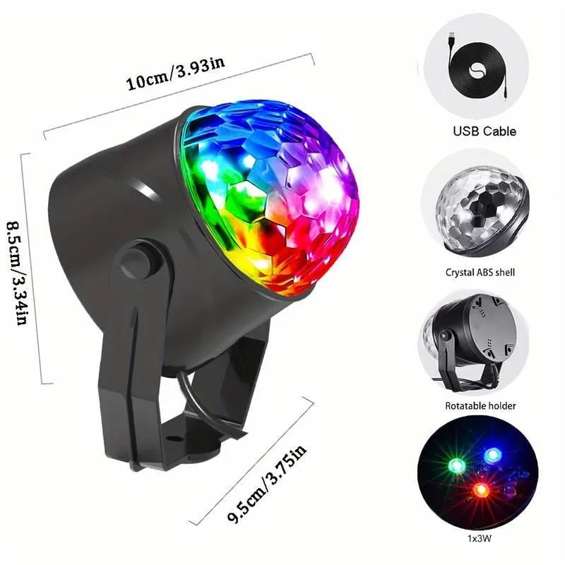 RGB Partylampe mit Musiksteuerung & Fernbedienung