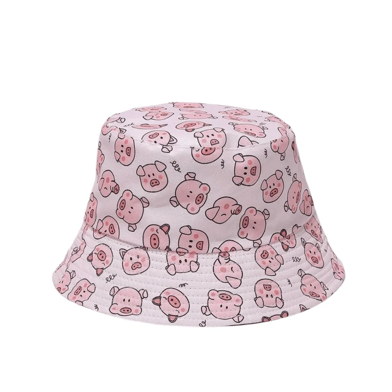 Fischerhut Schweinchen pink