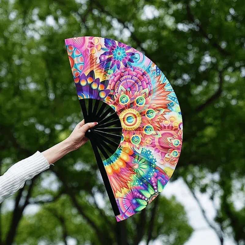 XXL Fächer 64cm Psychedelisch