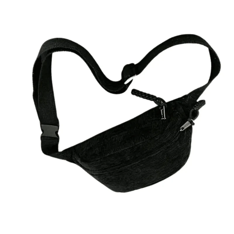 Große Cord Bauchtasche mit drei Fächern