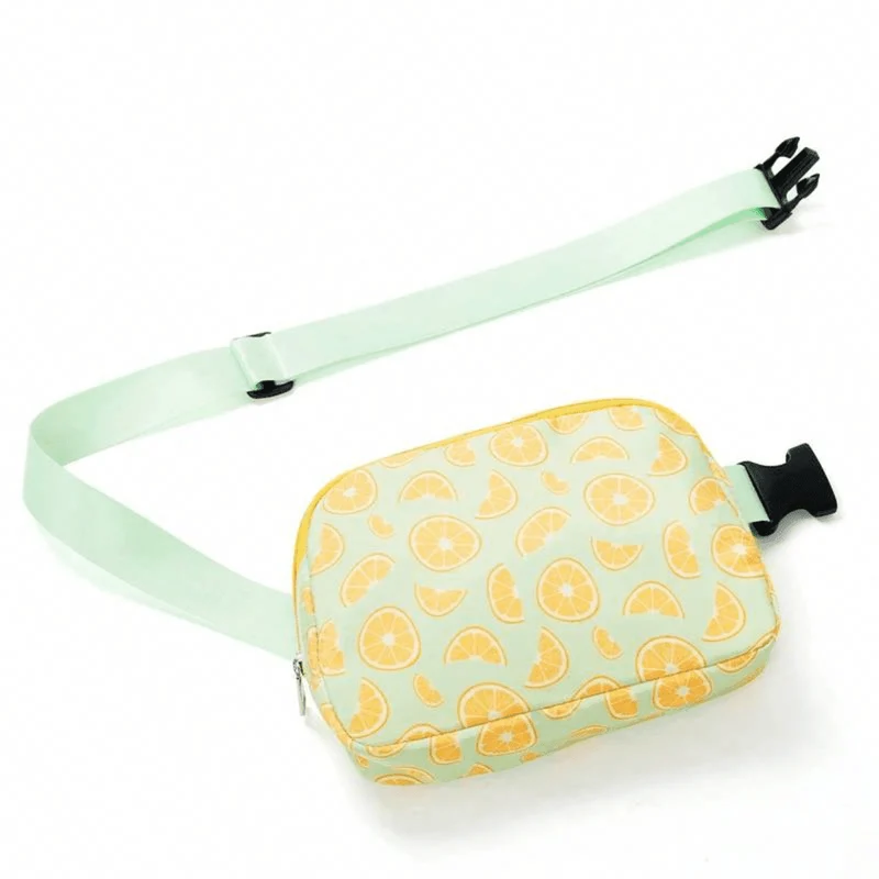 Stylische Bauchtasche im Orangenmuster