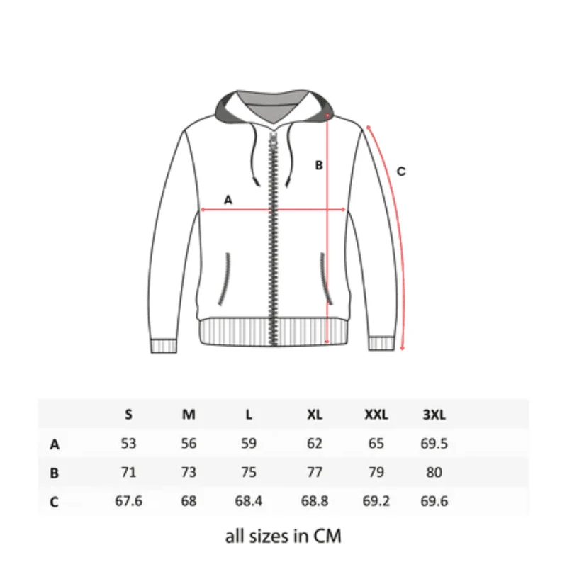 Red Headed Premium Zip Hoodie (schwarz, unisex)
