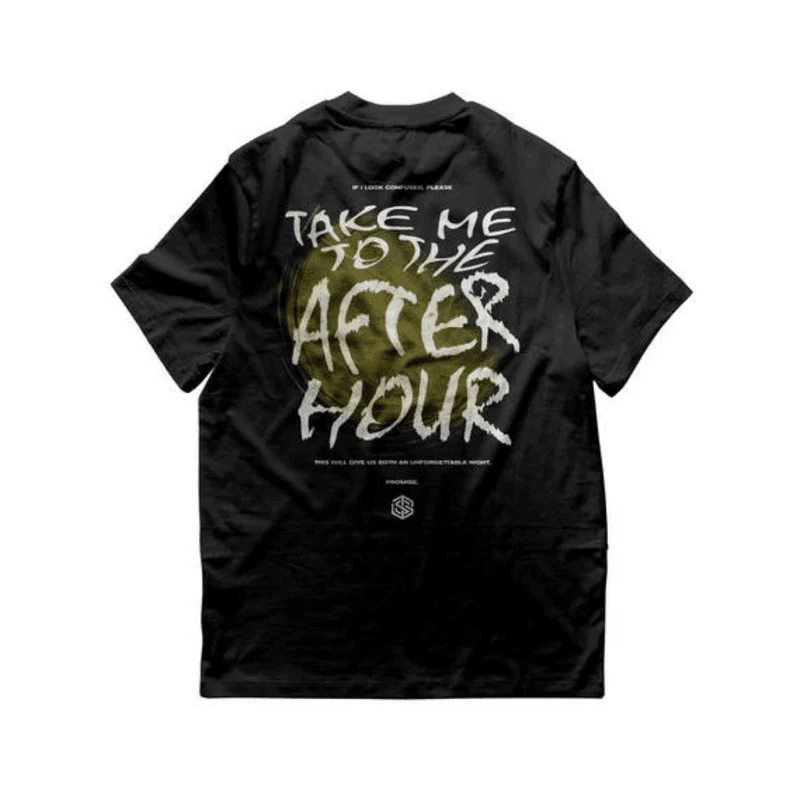 Take Me To The Afterhour T-Shirt (oversized, unisex, black)