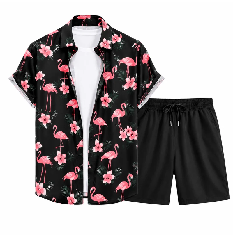 Festival Outfit Black Flamingo 2-teilig