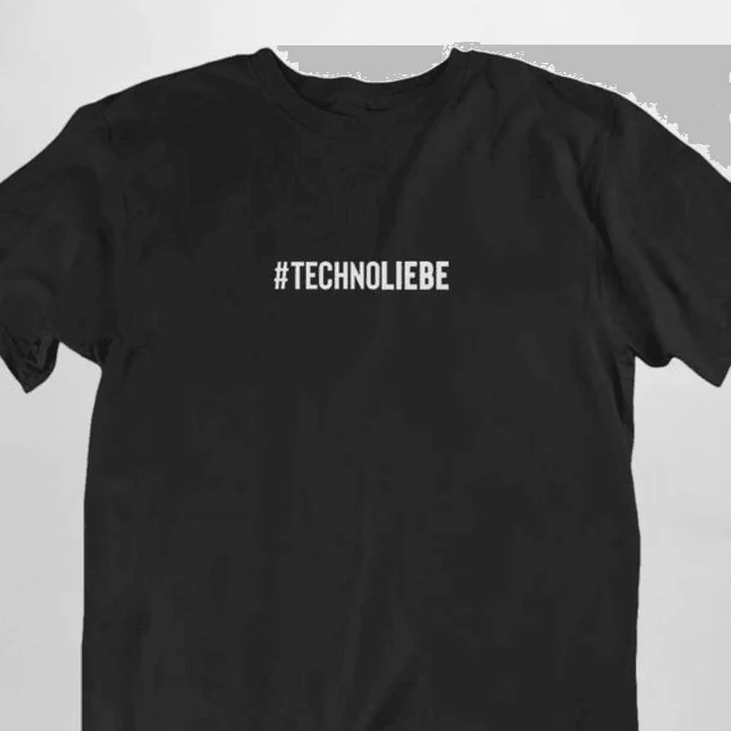 #technoliebe T-Shirt (schwarz oder weiß / unisex)