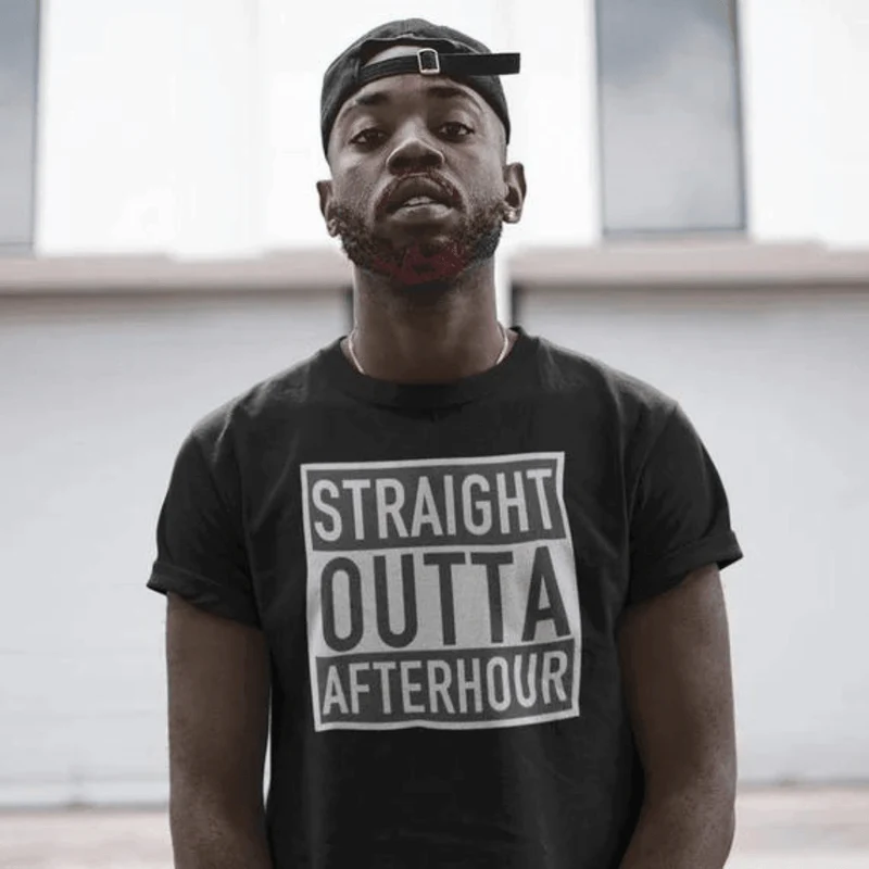 Straight Outta Afterhour T-Shirt (schwarz / unisex)