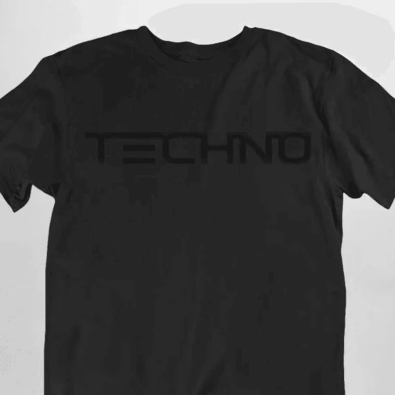 All black Techno T-Shirt (unisex)