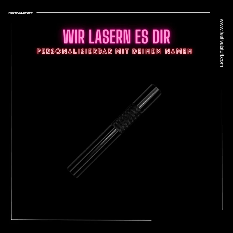 Zieh Röhrchen aus Aluminium mit deinem Namen
