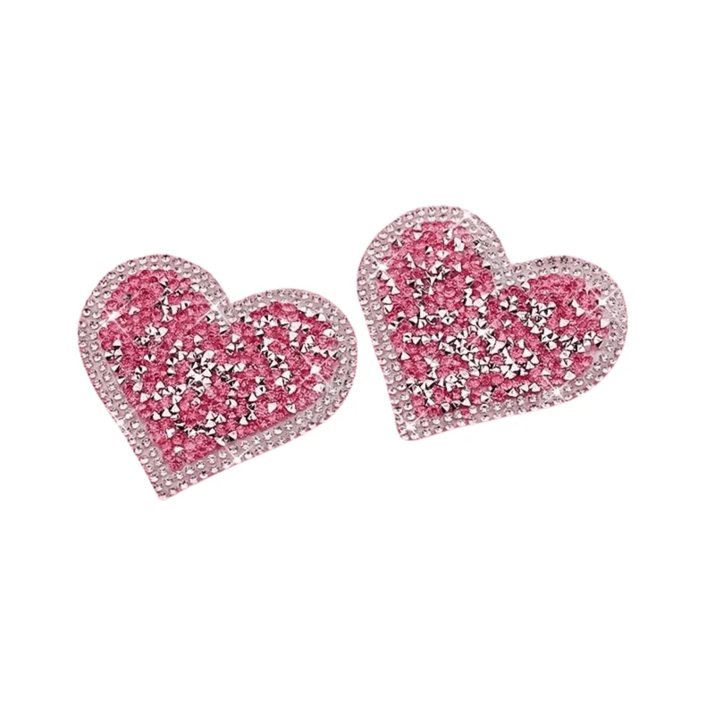 Nippel Pads in Herz Form Glitzer Pink