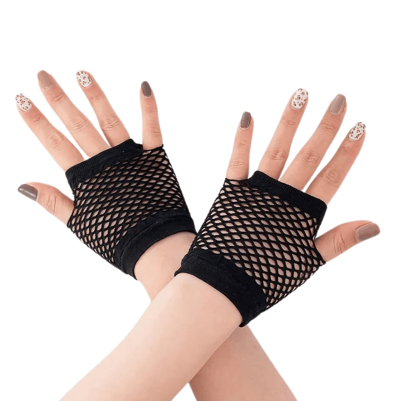 Kurze Netz Handschuhe Fingerlos