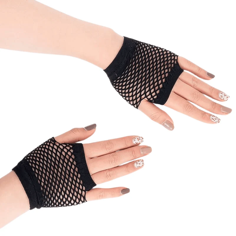 Kurze Netz Handschuhe Fingerlos