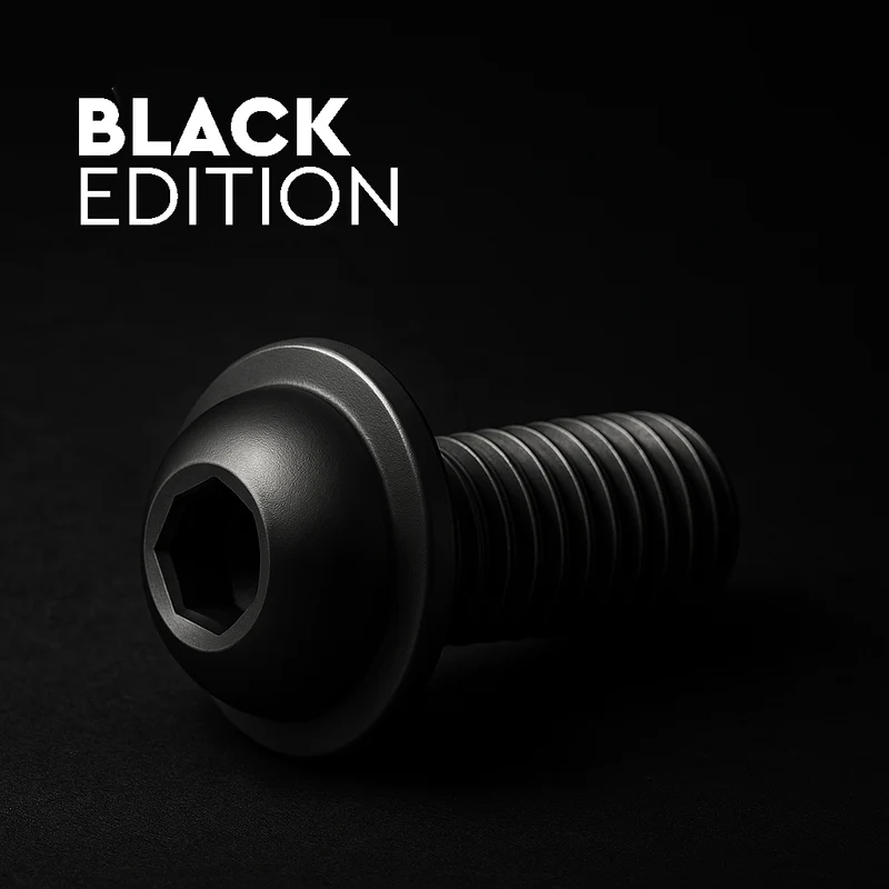 Linsenkopfschraube M8 x 12 mm schwarz | BLACK EDITION | 20 Stück