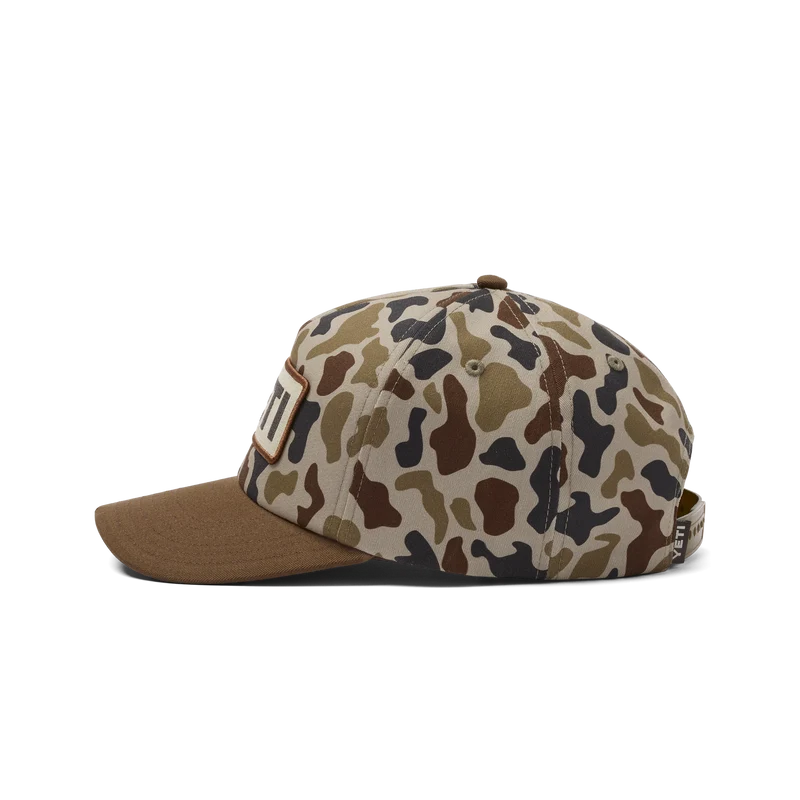 YETI® Wetlands Camo Logo Badge Mid Pro Cap mit flacher Krempe