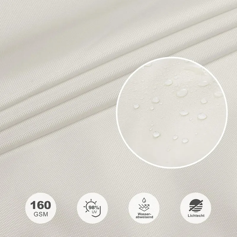 HAIKUS Sonnensegel wasserdicht 3 x 4 m rechteckig Creme mit UV-Schutz