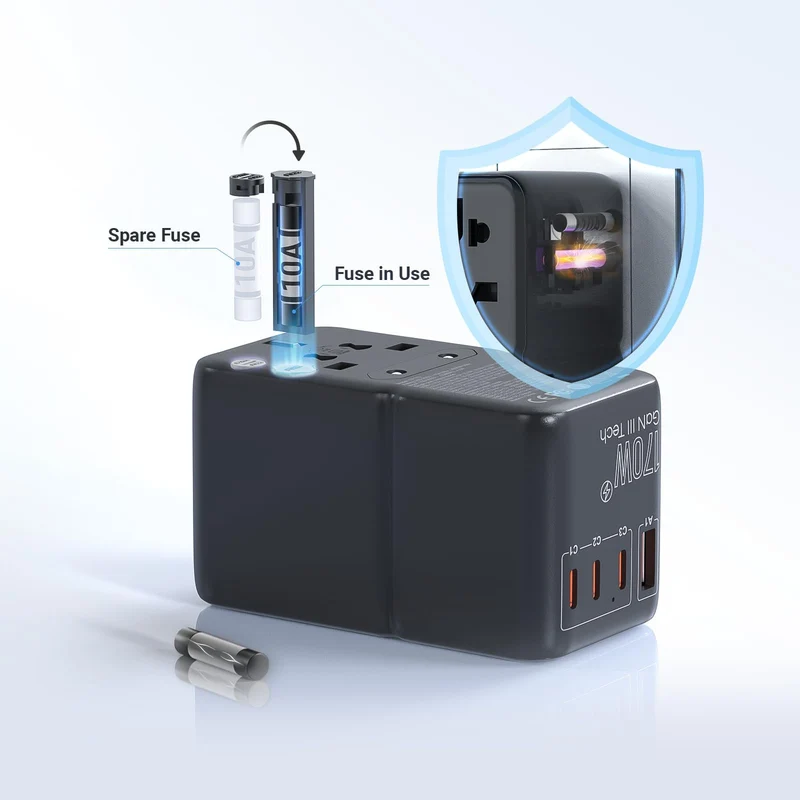 MINIX 170W GaN Reiseadapter Weltweit - 3C1A USB Ports