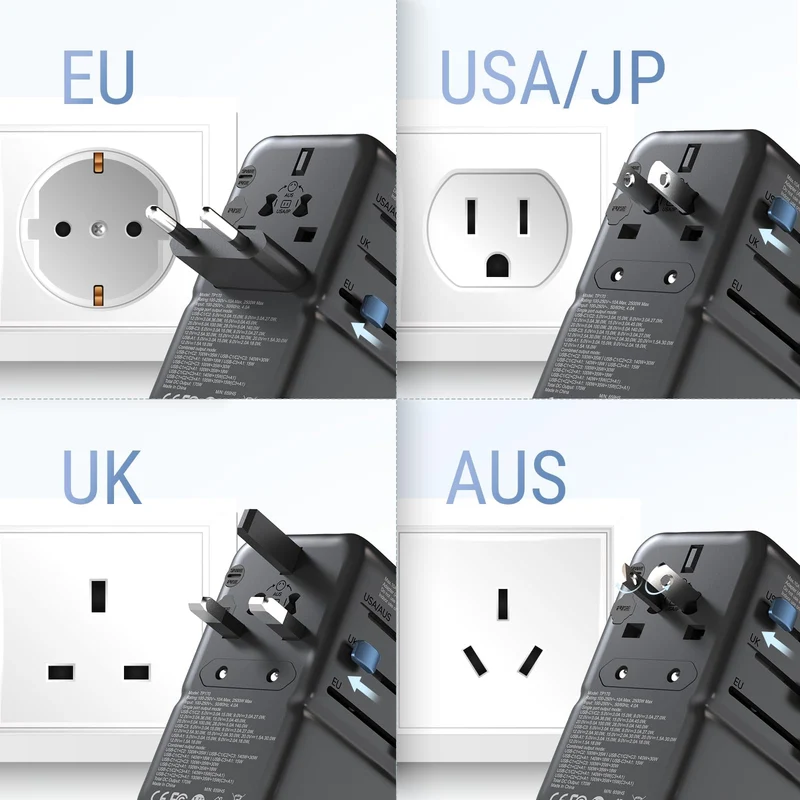 MINIX 170W GaN Reiseadapter Weltweit - 3C1A USB Ports