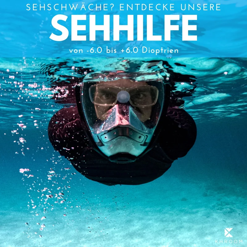 Khroom Seaview Pro Schnorchelmaske Vollmaske L/XL Schwarz