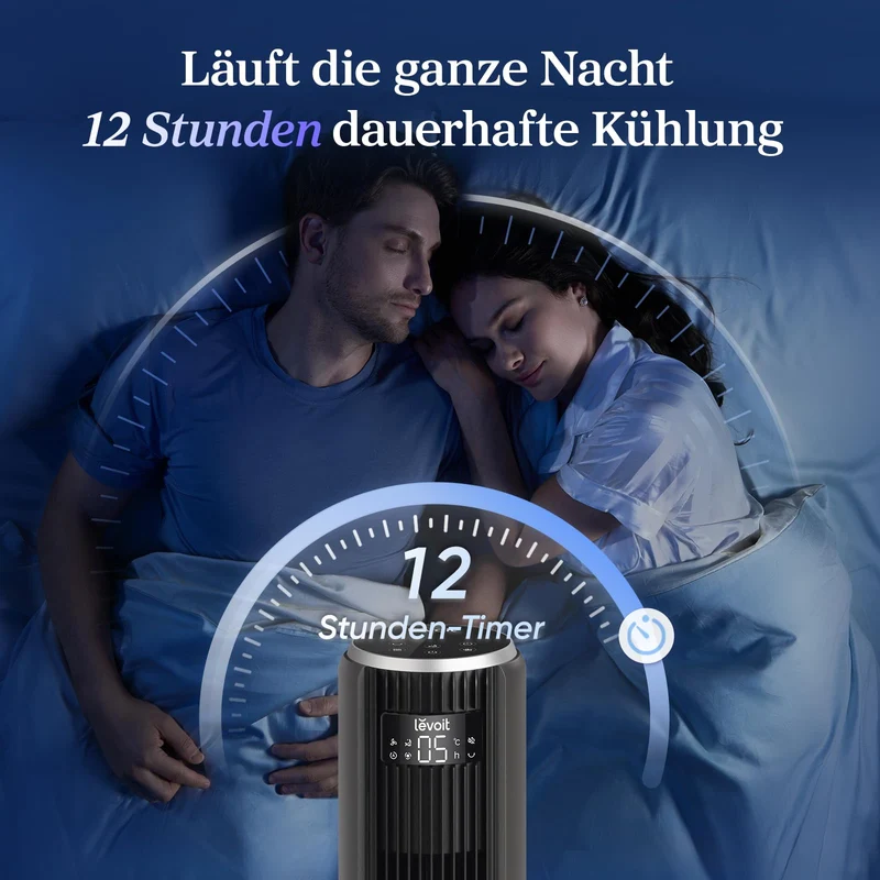 Levoit Turmventilator LTF-F361-AEU, 92 cm, mit Fernbedienung, mattgrau