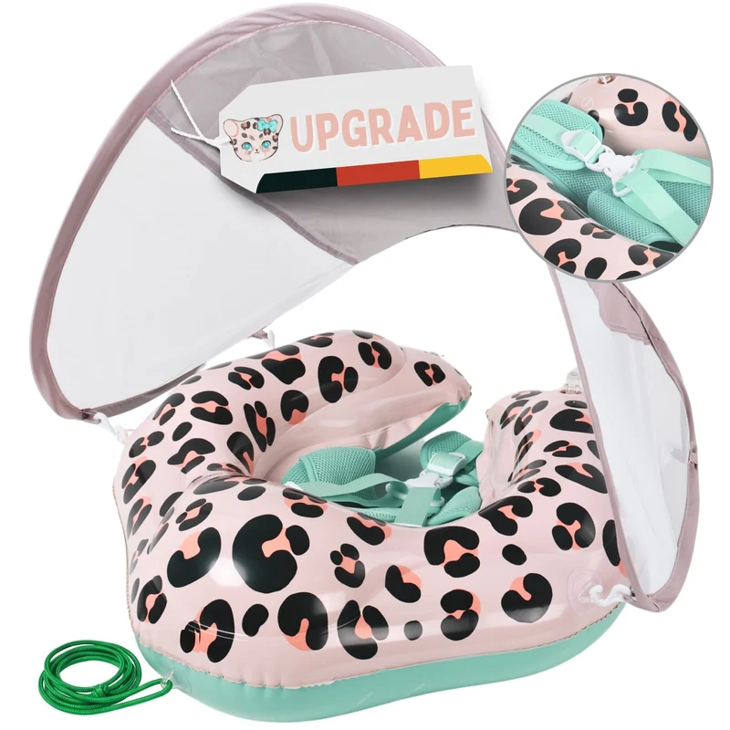 EDWEKIN Baby Schwimmring Leonie mit Eltern-Zugleine und UPF50+