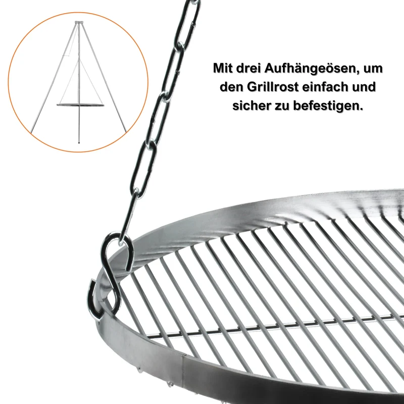 Brandsseller Grillrost Edelstahl AISI 201 Ø 60 cm rund