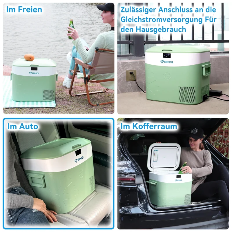 BINGI Kompressor-Kühlbox 22 Liter, 12/24 V und 230 V, HC-22P2