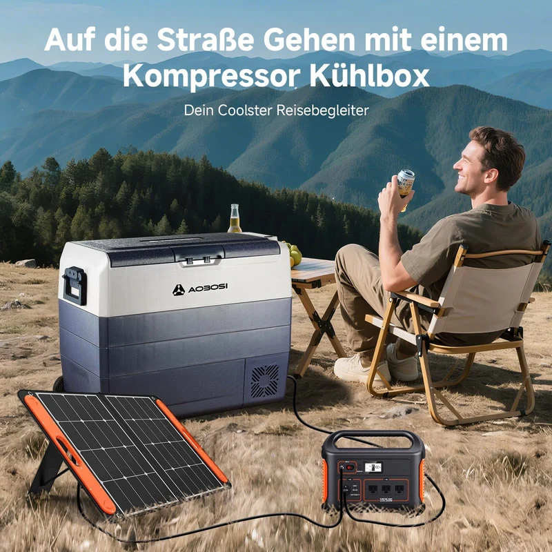 AAOBOSI Kompressor Kühlbox 60 L Dual Zone mit App-Steuerung