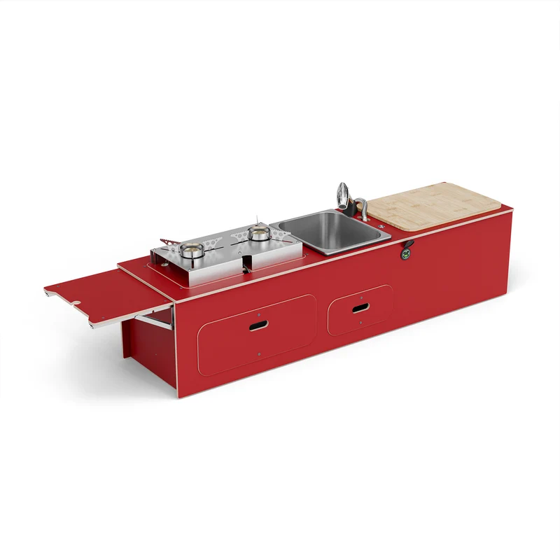 BENCH2 Küchenbox inkl. Gaskocher, Spülbecken und Wassersystem