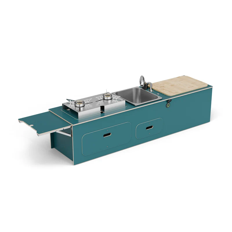 BENCH2 Küchenbox inkl. Gaskocher, Spülbecken und Wassersystem