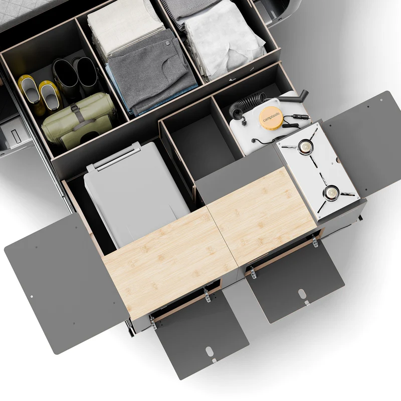 BIGBOX Komplettset inkl. Küchenmodul, Wassersystem und Kühlbox