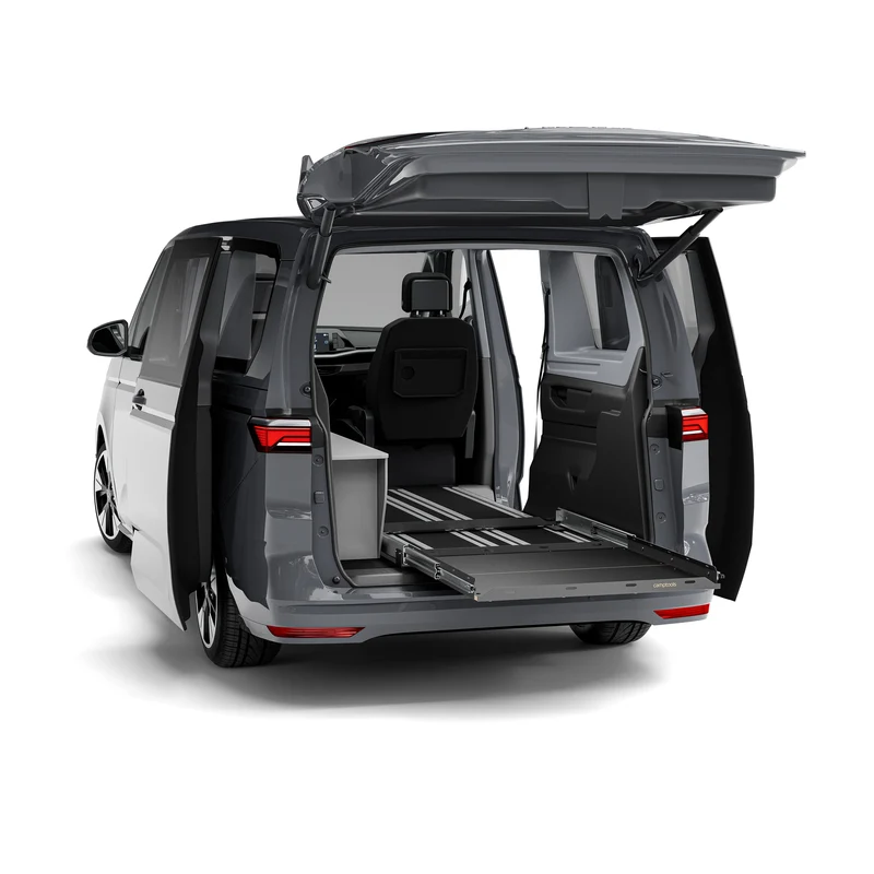 Heckauszug für VW T7 New California Beach Tour mit Technikbox / Elektrokiste