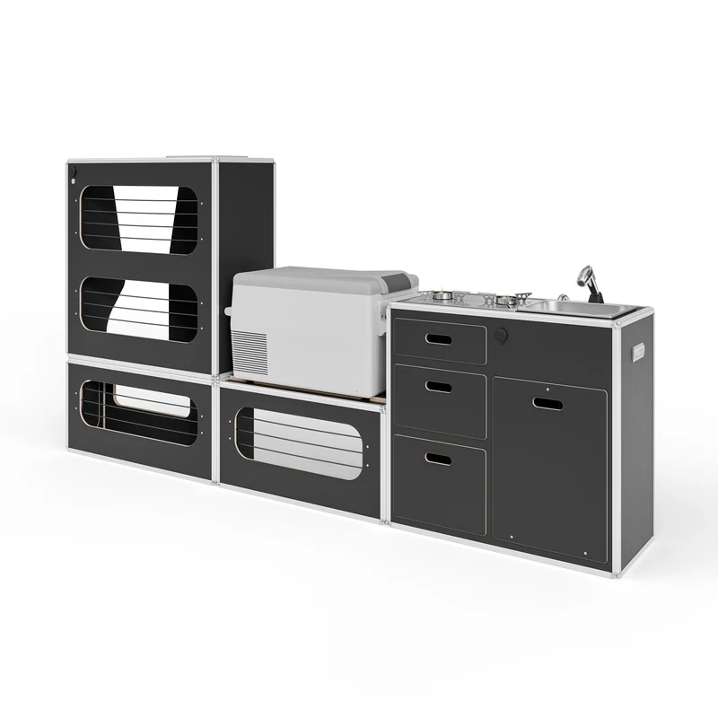 CENTERLINE Möbelzeile inklusive Küche, Schränke und Kühlbox