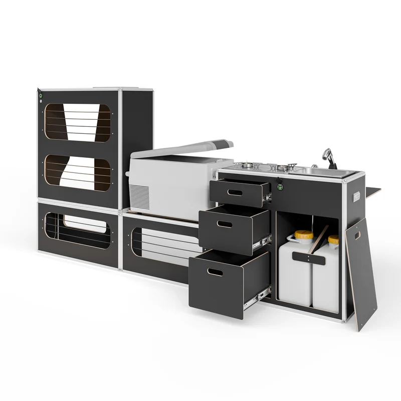 CENTERLINE Möbelzeile inklusive Küche, Schränke und Kühlbox