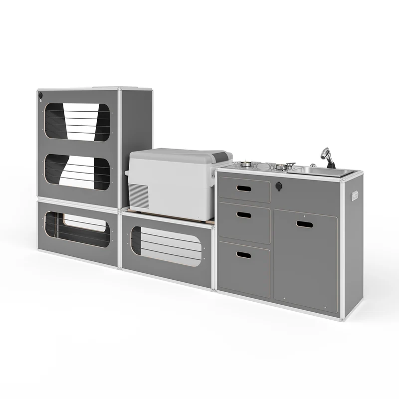 CENTERLINE Möbelzeile inklusive Küche, Schränke und Kühlbox