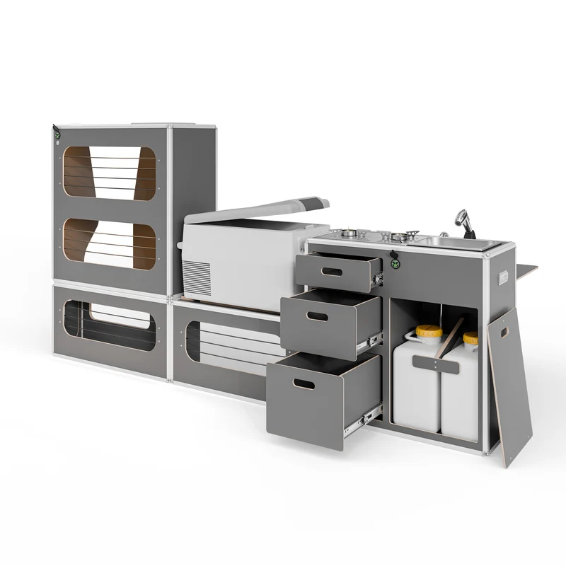 CENTERLINE Möbelzeile inklusive Küche, Schränke und Kühlbox