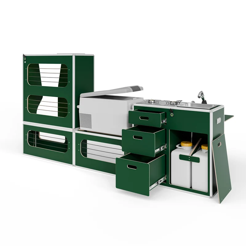 CENTERLINE Möbelzeile inklusive Küche, Schränke und Kühlbox