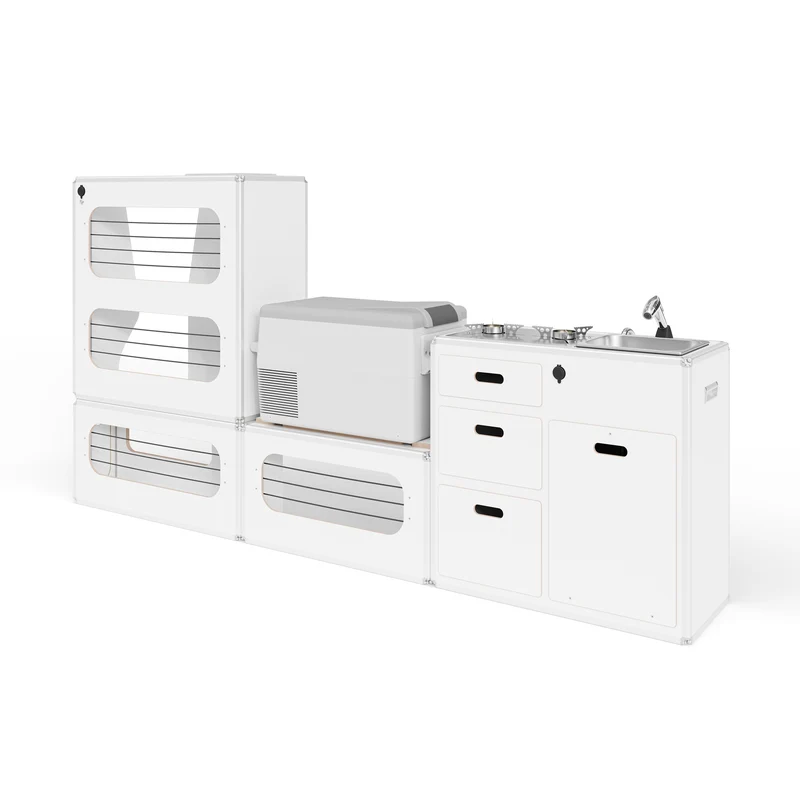 CENTERLINE Möbelzeile inklusive Küche, Schränke und Kühlbox