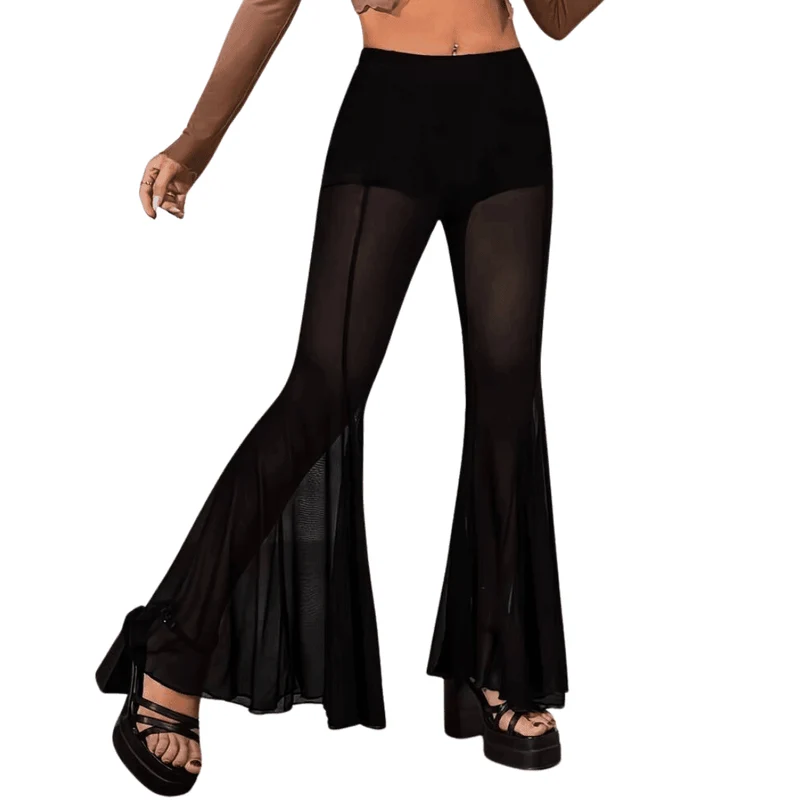 Mesh Hose mit ausgestelltem Bein