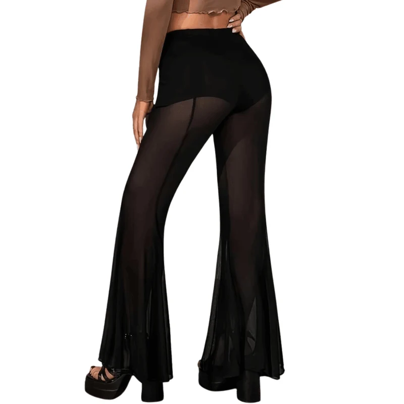 Mesh Hose mit ausgestelltem Bein