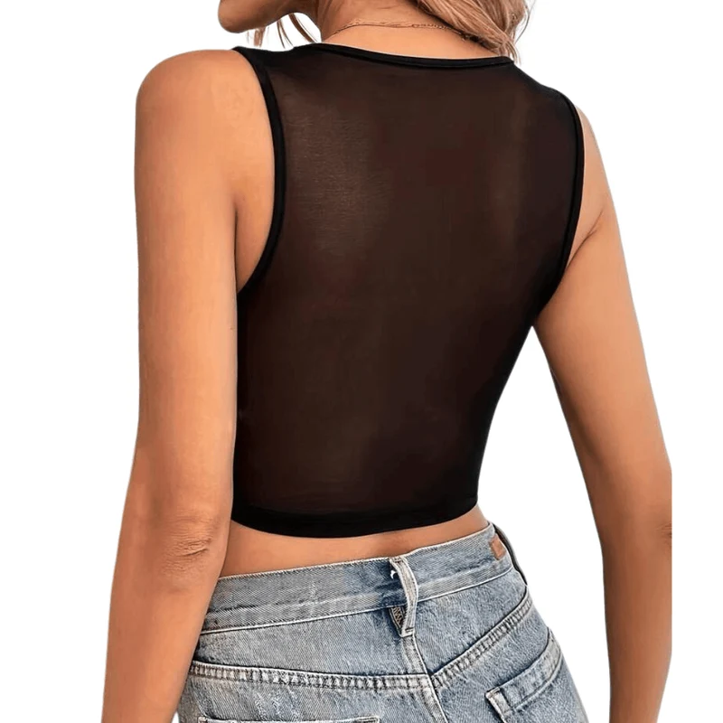Crop Top mit V- Ausschnitt